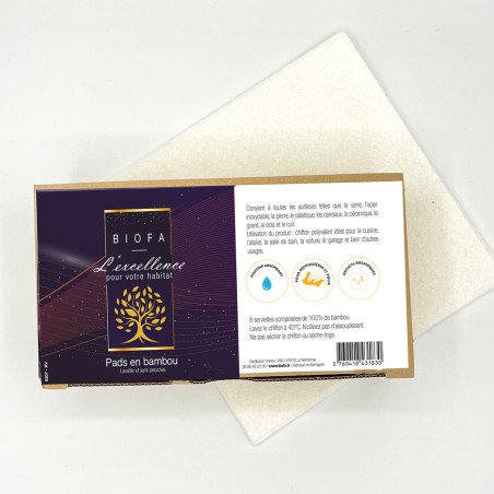 Photo produit boite de 8 pads en bambou