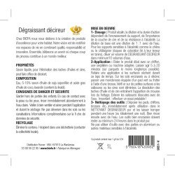 Etiquette Verso Dégraissant Décireur Biofa