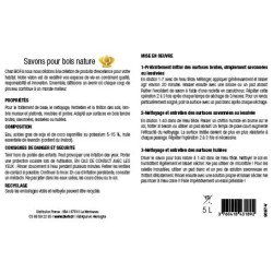 Etiquette verso savons pour bois naturel Biofa