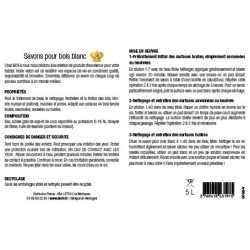 Etiquette verso savons pour bois blanc Biofa