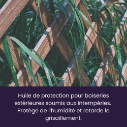 Aperçu rendu de l'huile pour boiseries exterieures