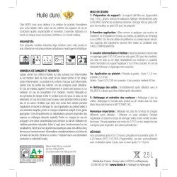 Etiquette verso huile dure biofa