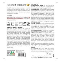 etiquette huile parquets Biofa