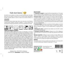 Etiquette verso huile dure bianco