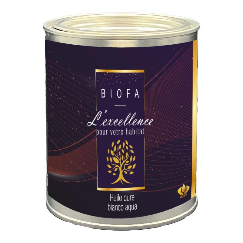 Photo produit huile dure aqua bianco Biofa