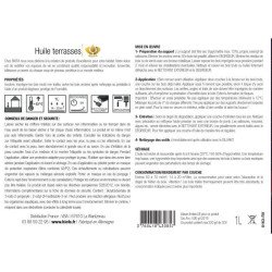 Etiquette Huile terrasse bois 1L Biofa