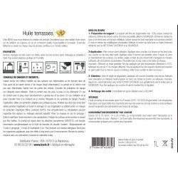 Etiquette Huile terrasse bois 1L Biofa