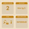 Liste des informations clés du produit huile pour meubles sans solvants