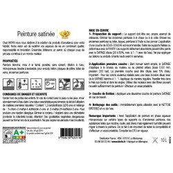 etiquette verso finition satinée