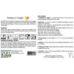 etiquette verso finiton argile