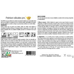 etiquette verso finition silicate pro