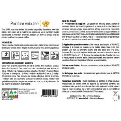 etiquette verso finition veloutée