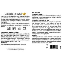 Etiquette verso lessive bois feuillus Biofa