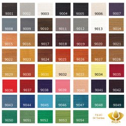 Teintes du nuancier FILUC BIOFA
