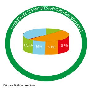 Graphique sur la composition de la peinture premium